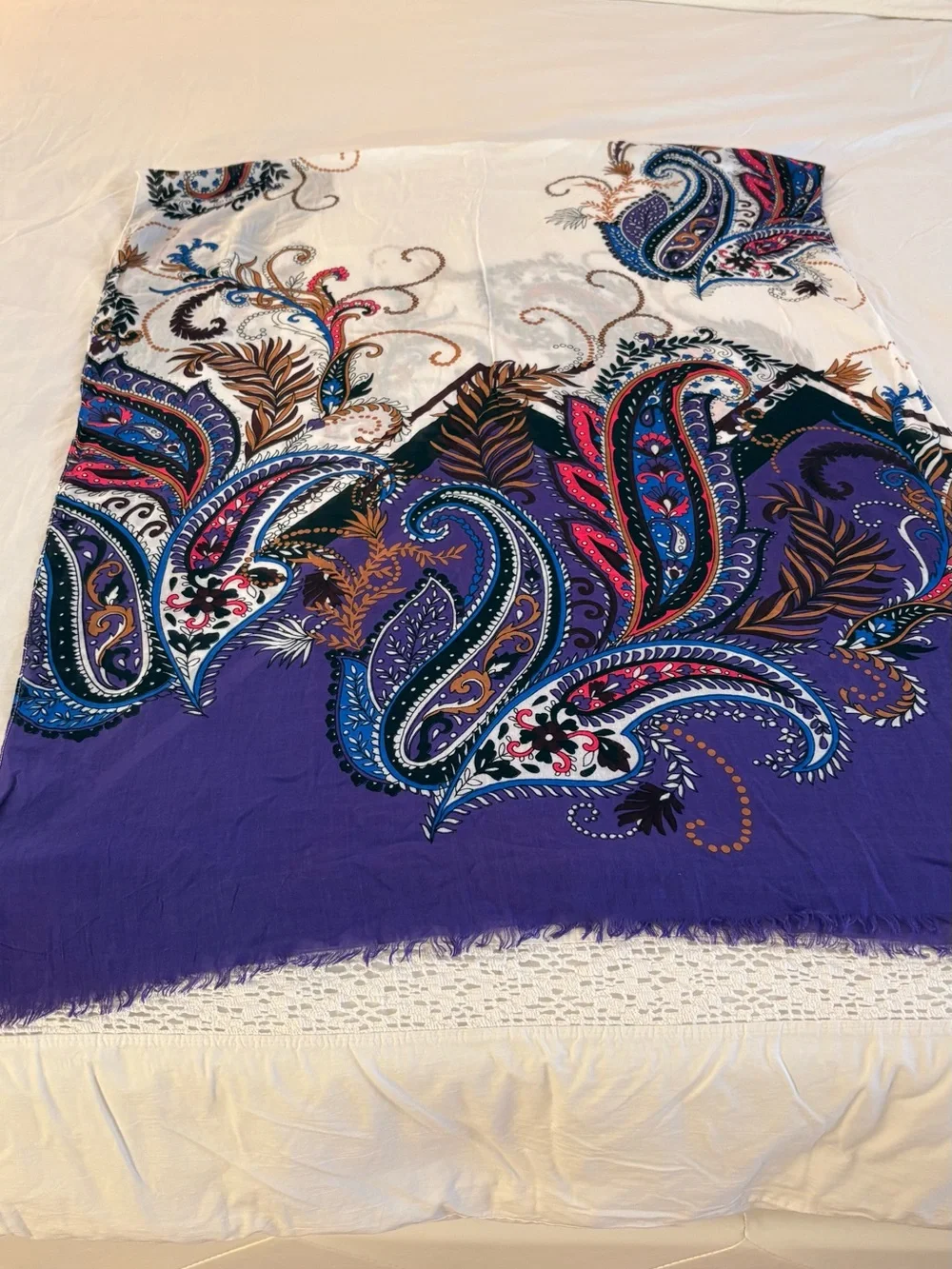 Purple Paisley Women's Scarf/ wrap